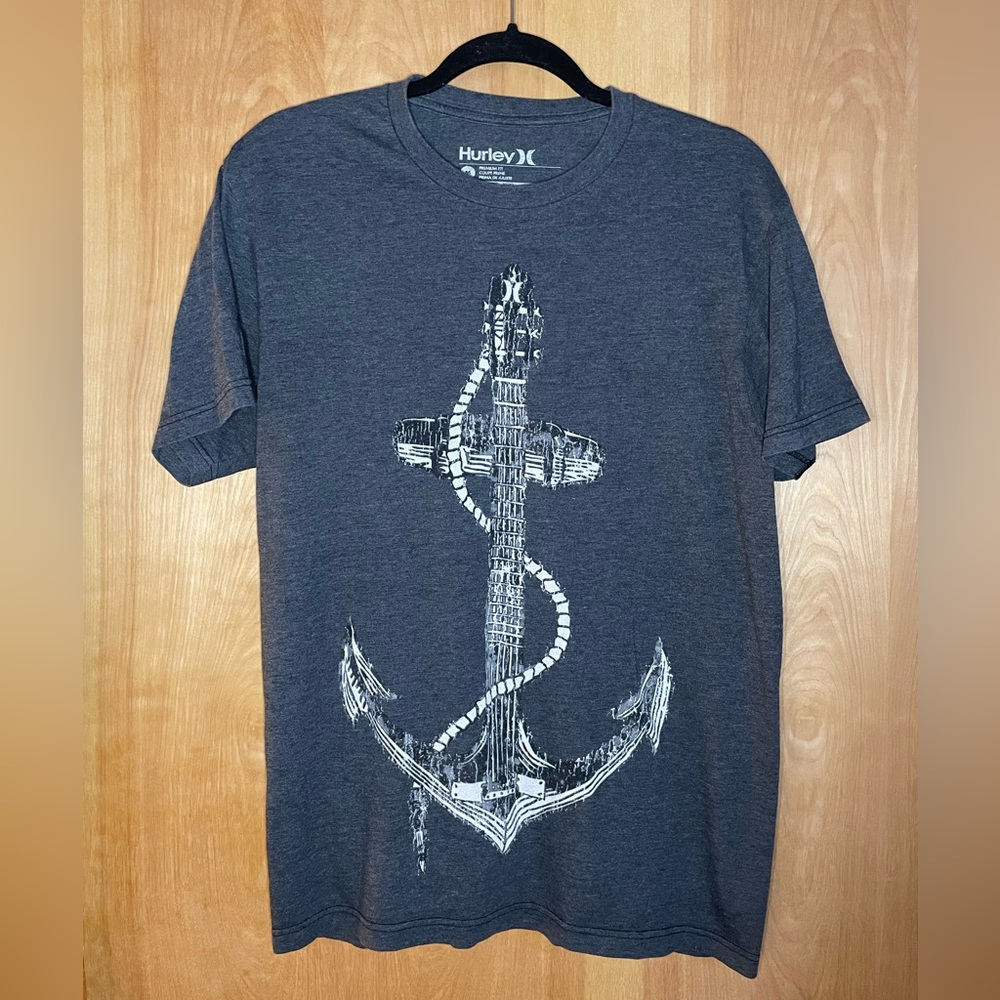 Hurley Anchor Nautical Guitar T-Shirt - Size M